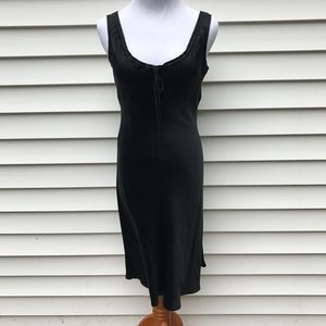 BCBG MaxAzria black silk slip dress